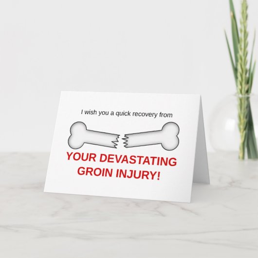 ひどい股間のけが カード (正面)