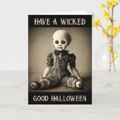 ひどい良いハロウィーンを過ごす カード (黄色い花)