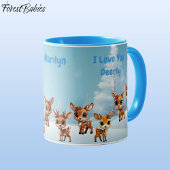 ひどく愛された、トナカイ、鹿、子鹿、雌鹿の恋人🦌 マグカップ