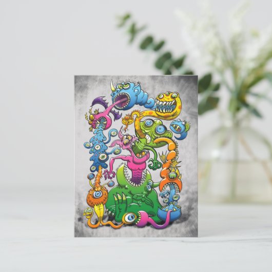 ひどく散らかった ポストカード (スタンド正面)