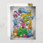 ひどく散らかった ポストカード (正面/裏面)