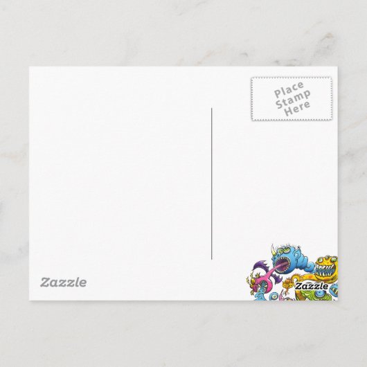 ひどく散らかった ポストカード (裏面)