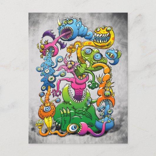 ひどく散らかった ポストカード (正面)