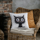 ひどく興奮した猫 クッション