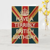 ひどく英国の誕生日を持つ カード (黄色い花)