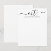 ひなパーソナライズされた形スモダンクリプトモノグラムの ノートカード (正面/裏面)