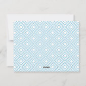 ひなパーソナライズされた形フラットカード |青 シーズンカード (裏面)