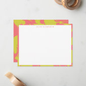 ひなパーソナライズされた形名ブライト抽象芸術レトロ ノートカード (正面/裏面インサイチュ)