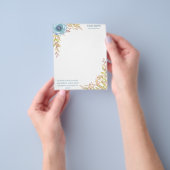 ひなパーソナライズされた形 |聖なる書物、 経典 |ほこりっぽい青 チラシ (手)