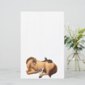 ひな形で友だちを作る猫科の動物 便箋 (スタンド正面)