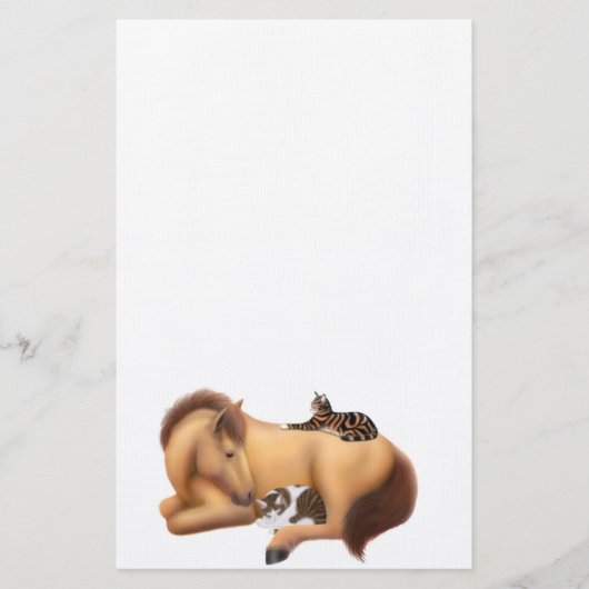 ひな形で友だちを作る猫科の動物 便箋 (正面)