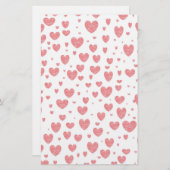 ひな形のハートふりかけ 便箋 (正面/裏面)