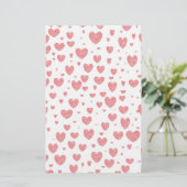 ひな形のハートふりかけ 便箋 (スタンド正面)