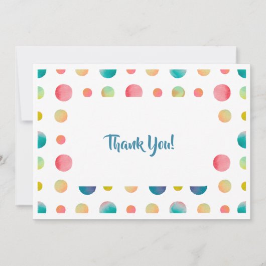 ひな形点々のあるカードありがとう 招待状 (正面)