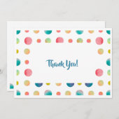 ひな形点々のあるカードありがとう 招待状 (正面/裏面)