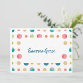 ひな形点々のあるカードありがとう 招待状 (スタンド正面)