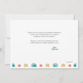 ひな形点々のあるカードありがとう 招待状 (裏面)