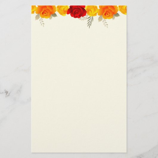 ひな形紙-フローラ 便箋 (正面)