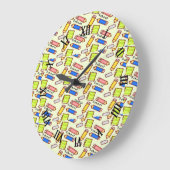 ひな形（黄色） ラージ壁時計 (傾斜)