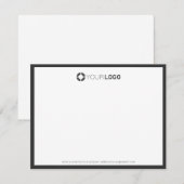 ひな形（黒）モダンシンプル（ひな形） サンキューカード (正面/裏面)