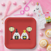 ひな祭りおにぎり ペーパープレート (パーティー)