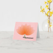 ひな祭り蓮の挨拶 カード (黄色い花)