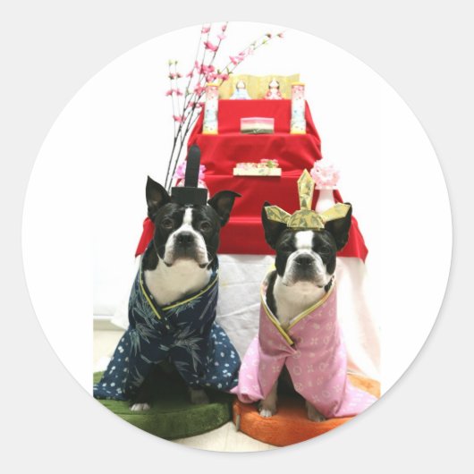 ひな祭り ラウンドシール (正面)