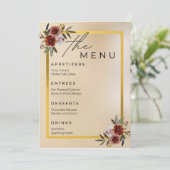 ひな結婚形：メニュー 招待状 (スタンド正面)