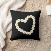 ひな菊の花輪のプリントのクッション クッション (ブランケット)