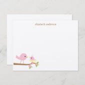 ひな鳥の巣のベビーシャワーは感謝していしています ノートカード (正面/裏面)