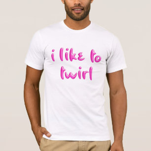 ひねくれたデザインのくるくる回りたくなるグラフィックTシャツ Tシャツ