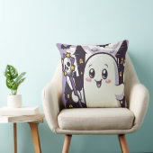 ひねりのかわいい幽霊のポスよくはしゃぐター クッション (椅子)