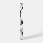 ひねりのかわいい幽霊のポスよくはしゃぐター iPhoneケース (左側面)