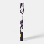 ひねりのかわいい幽霊のポスよくはしゃぐター iPhoneケース (右側面)