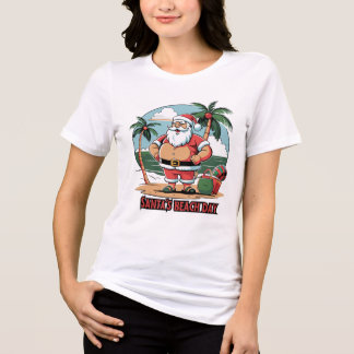 ひねりを加えたサンタクロース - ビーチデー トライブレンドTシャツ
