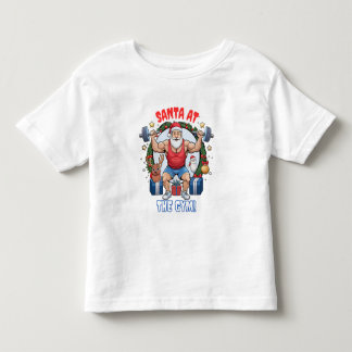 ひねりを持つサンタクロース – ジムサンタホリデーユーモア トドラーTシャツ