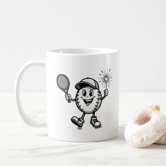 ひねり祝を使ったスポーツ コーヒーマグカップ (ドーナツ)