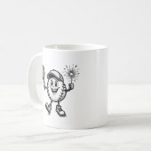ひねり祝を使ったスポーツ コーヒーマグカップ (正面左)