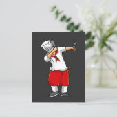 ひばちおもしろいシェフ日本の調理師フード恋人 ポストカード (スタンド正面)