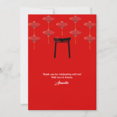 ひばちテーマの誕生日パーティー プライベートシェフ 日本食 サンキューカード (正面)