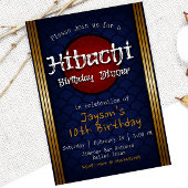 ひばち誕生日ディナー - 青 招待状