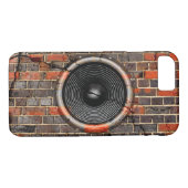 ひびの入ったれんがの壁に音楽スピーカー Case-Mate iPhoneケース (裏面(横))