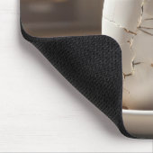 ひびの入ったコーヒーカップの中のマウス マウスパッド (コーナー)