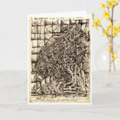 ひびの入ったタイルの宮殿の私の浴室スイート カード (黄色い花)