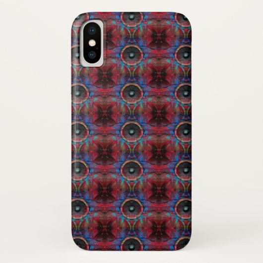 ひびの入った壁に赤い音楽スピーカー Case-Mate iPhoneケース (裏面)