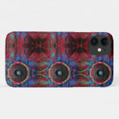 ひびの入った壁に赤い音楽スピーカー Case-Mate iPhoneケース (裏面(横))