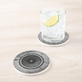 ひびの入った壁に音楽スピーカー コースター (側面)