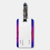 ひびの入った壁に音楽スピーカー ラゲッジタグ (裏面縦)