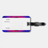 ひびの入った壁に音楽スピーカー ラゲッジタグ (裏面横)