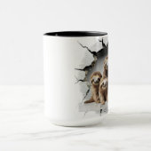 ひびの入った壁の中でこぼこ マグカップ (中央)